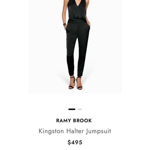Ramy Brook Kingston Halter jumpsuit - NAVY BLUE - Picture 2 of 5